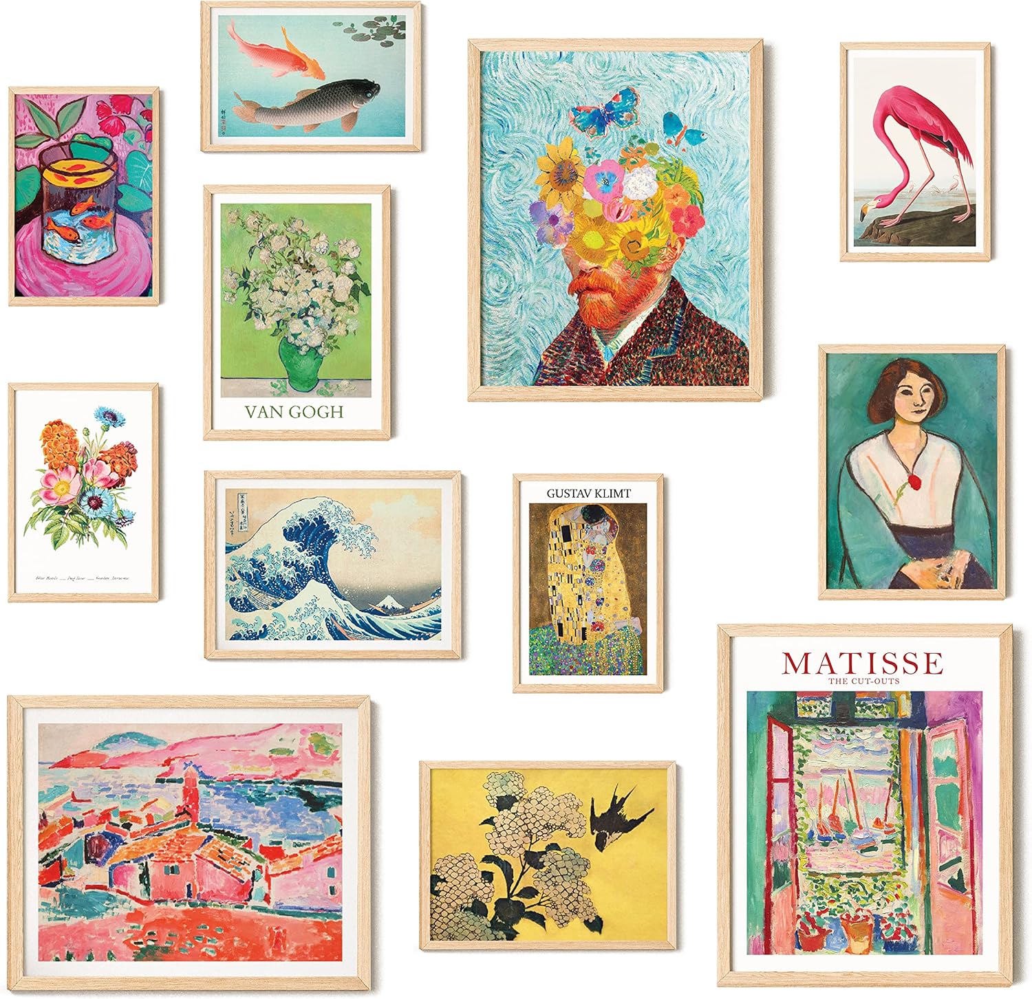 97 Decor Colorful Eclectic Decor - Maximalist Decor, Eclectic Home Decor, Eclectic Wall Decor, Funky Eclectic Gallery Wall Art Prints for Bedroom, Famous Artist Painting Pictures (UNFRAMED)