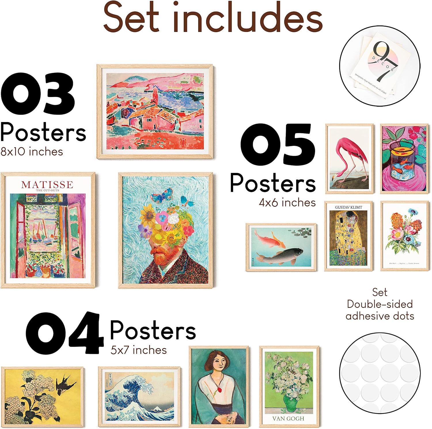 97 Decor Colorful Eclectic Decor - Maximalist Decor, Eclectic Home Decor, Eclectic Wall Decor, Funky Eclectic Gallery Wall Art Prints for Bedroom, Famous Artist Painting Pictures (UNFRAMED) - Image 2